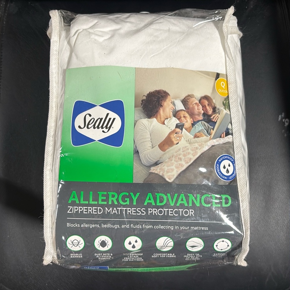 Sealy Mattress Protector Advanced Queen Bed Water Resistant Stain Resistant